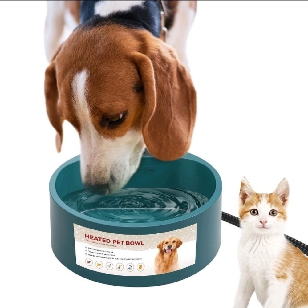 Heated Water Bowl for Dogs Heated Dog Bowl for Cats Birds Chickens Waterer